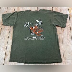 Vintage Deer Buck Release The Animal Within You Green T Shirt Size XL
